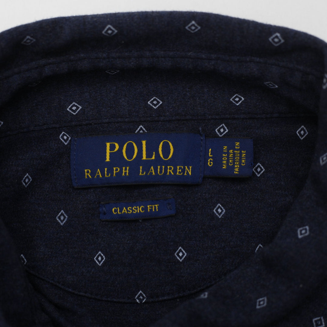 Mens Ralph Lauren Diamond Dot Print Classic Fit Polo T-Shirt Size L
