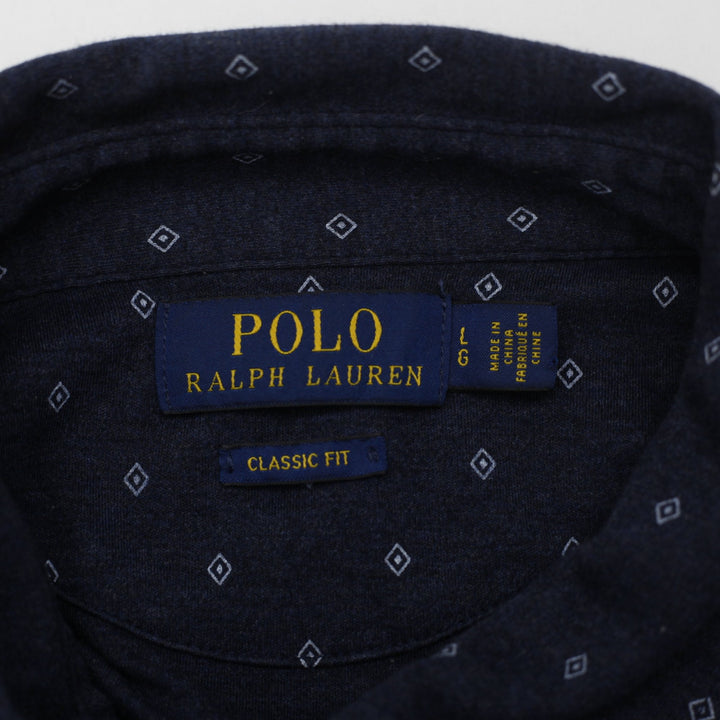 Mens Ralph Lauren Diamond Dot Print Classic Fit Polo T-Shirt Size L