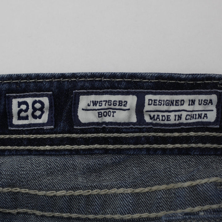 Y2K Ladies Miss Me Bootcut Embroidered Embellished Bootcut Jeans Size 28