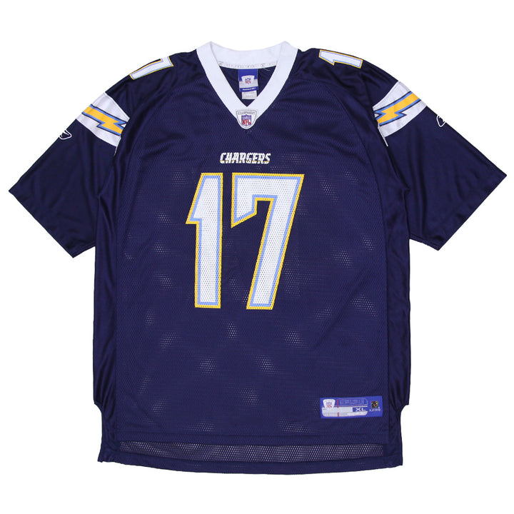 Mens NFL Reebok Chargers #17 Rivers Mesh Jersey - Fashion Rerun Vintage Migration_Jersey