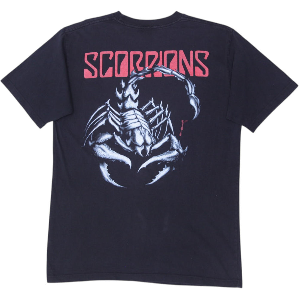 Vintage Mens Michael Scorpions T-Shirt Black Graphic Band Music | Migration_T-Shirt - Side View | Fashion Rerun