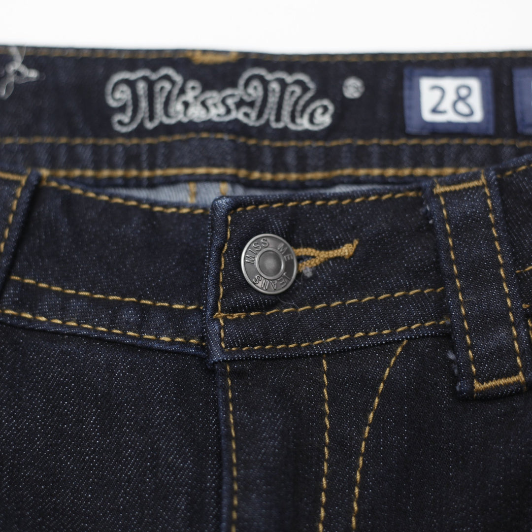 Y2K Ladies Miss Me Mid-Rise Bootcut Denim Jeans Size 28