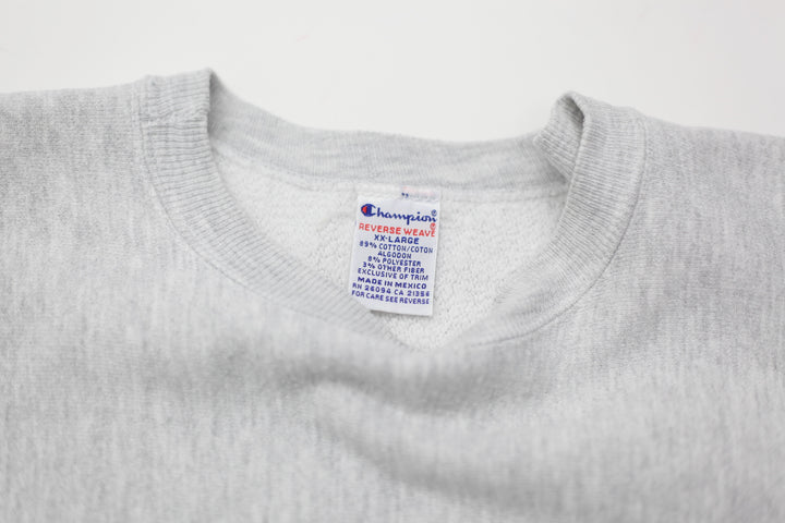 Vintage Champion Reverse Weave Embroidered Gray Sweatshirt