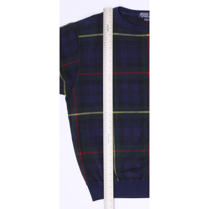 Vintage Ralph Lauren Plaid Modacrylic Cotton Crewneck Sweater Size M | Migration_Knitwear & Sweaters - View 7 | Fashion Rerun