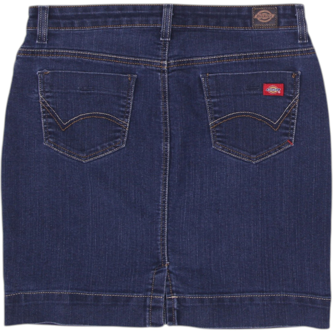 Ladies Dickies Casual Cotton Blend Denim Midi Skirt Size 6