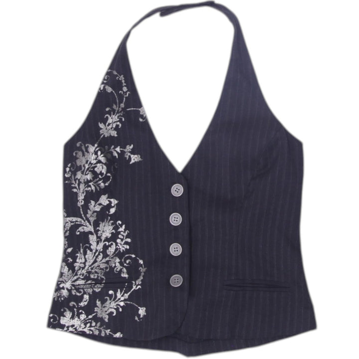 Y2K Ladies Front Button Halter Top | Migration_Y2K Tops | Fashion Rerun