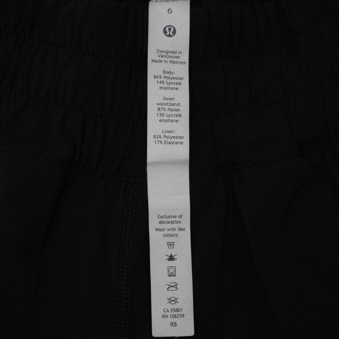 Ladies Lululemon Track That High-Rise Lined Short Size 6