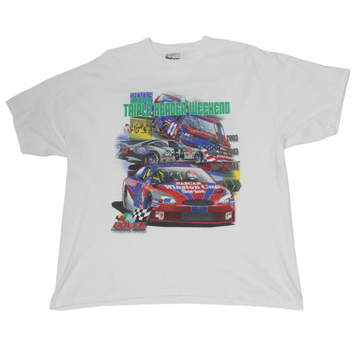 2003 Vintage MBNA Triple Header Weekend Nascar Racing T-Shirt XL