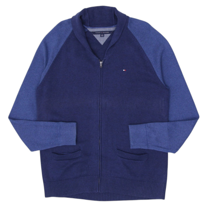 Mens Tommy Hilfiger Full Zip Knitwear Shawl Collar Sweater