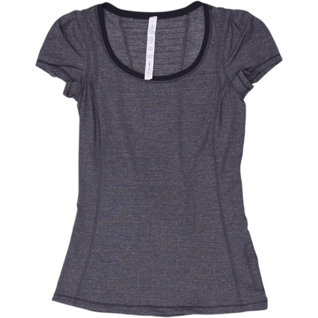 Ladies Lululemon Run Swiftly Short Sleeve Gathered Sleeve Running T-Shirt Size 4