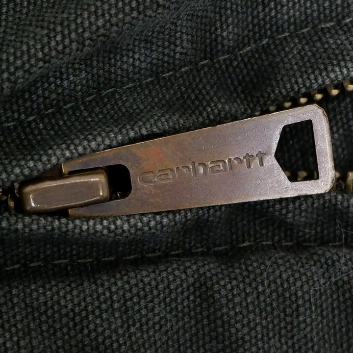 Mens Carhartt Vest Black Workwear Sherpa Lined Canvas