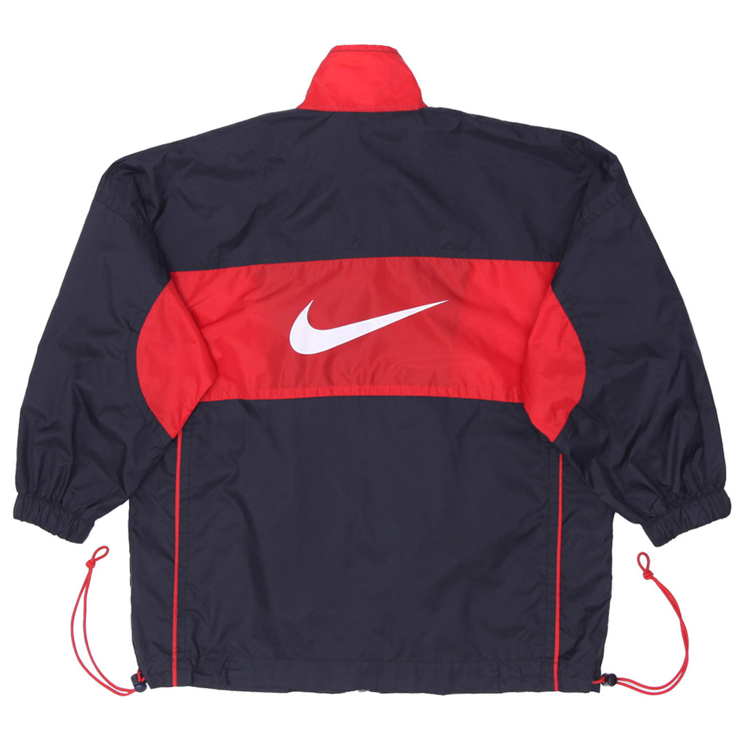 Vintage Ladies 90s Nike Embroiderd Swoosh Zip Up Windbreaker Jacket