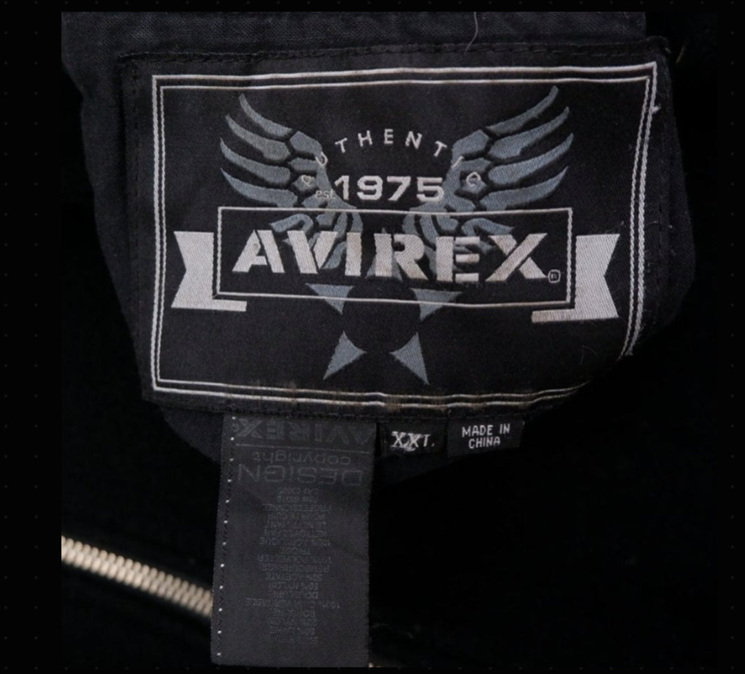 Vintage Mens Avirex Reversible Varsity Jacket Black Leather Patchwork | Migration_Jackets UAENAT20 - Alternat | Fashion Rerun