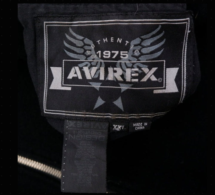 Vintage Mens Avirex Reversible Varsity Jacket Black Leather Patchwork | Migration_Jackets UAENAT20 - Alternat | Fashion Rerun