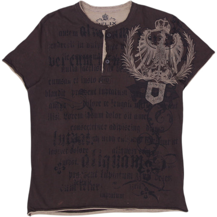 Y2K Mens Helix Cyber Grunge T-Shirt Size L