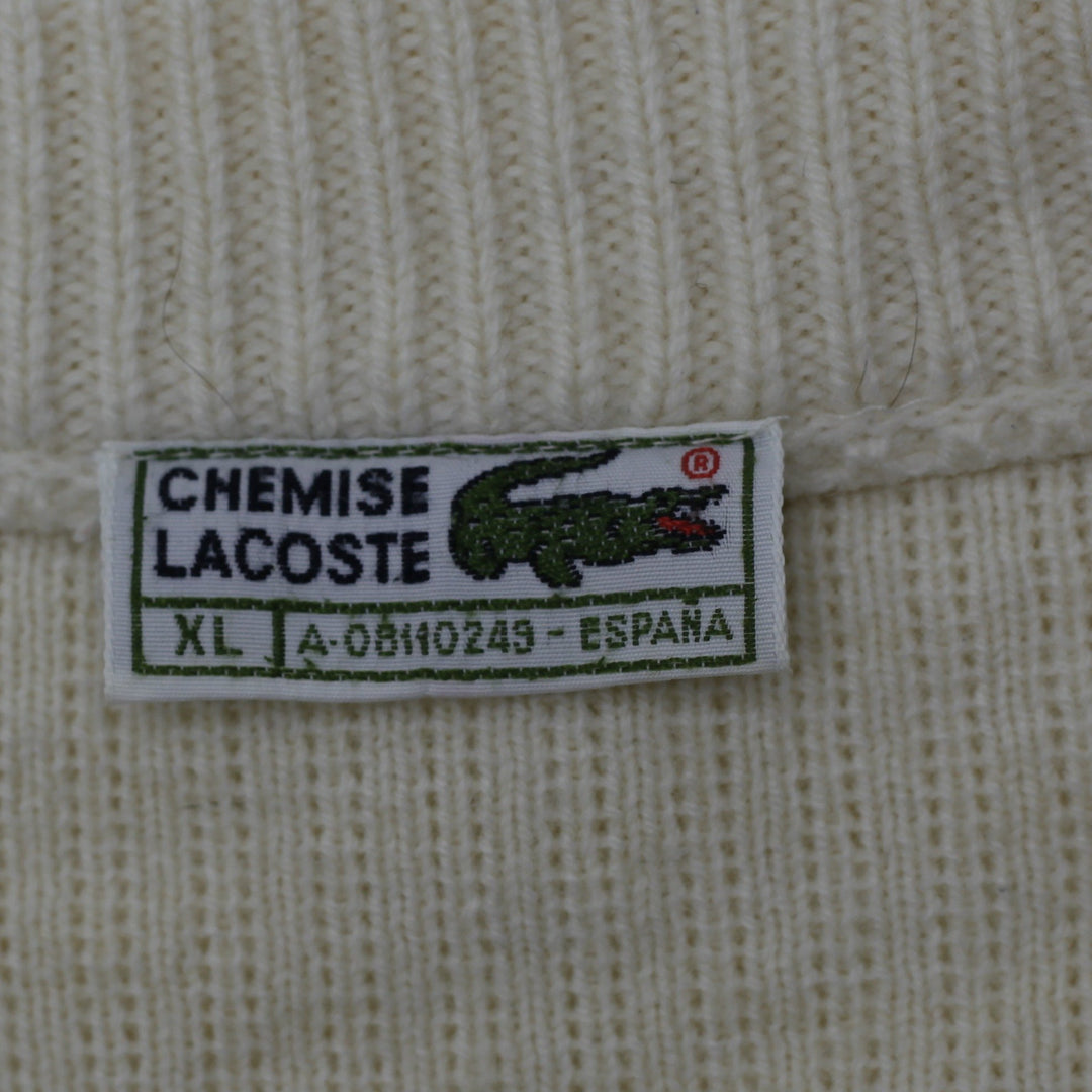 Vintage Chemise Lacoste Knit Button Up Cardigan Sweater