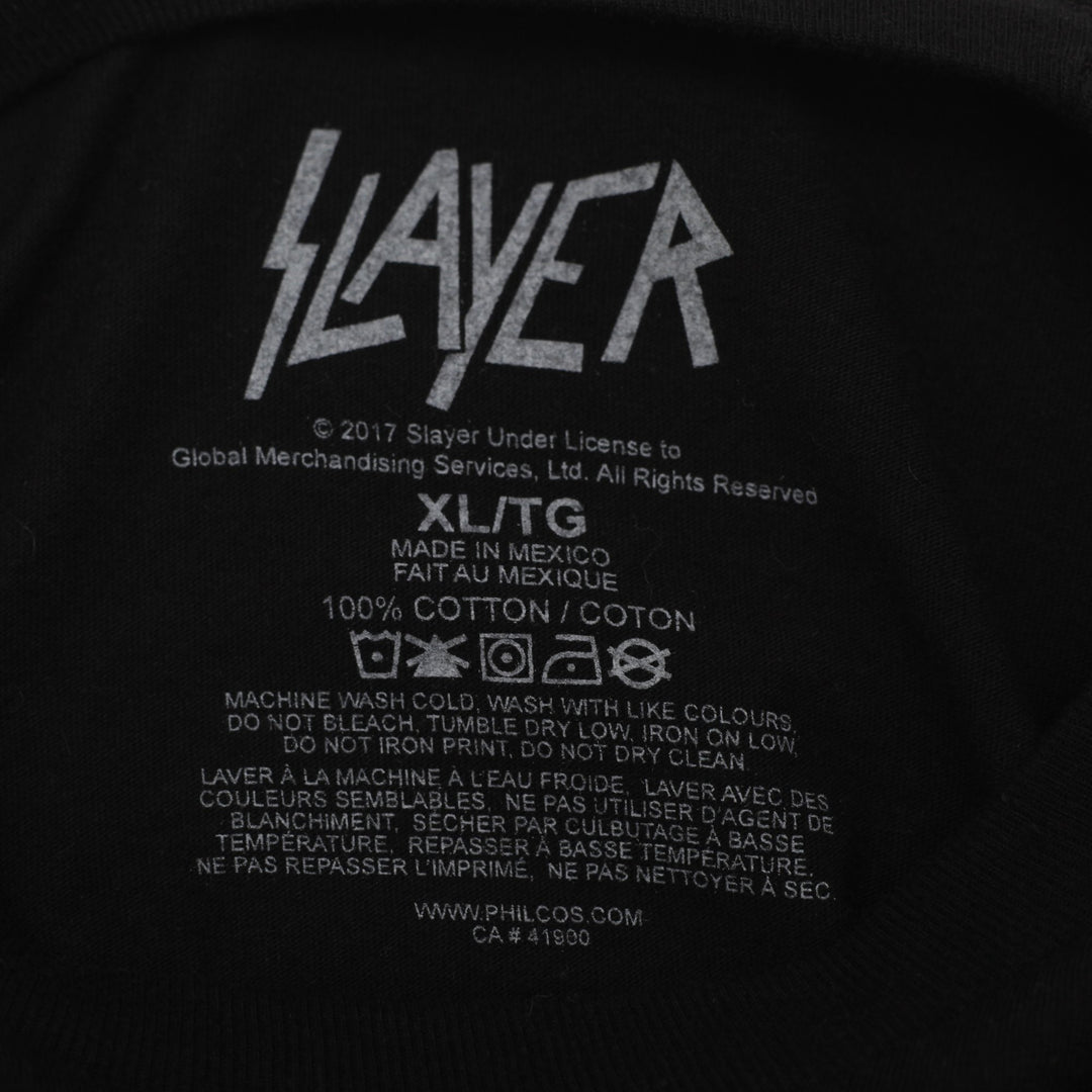 Mens Slayer Graphic Heavy Metal Band T-Shirt Black Size XL