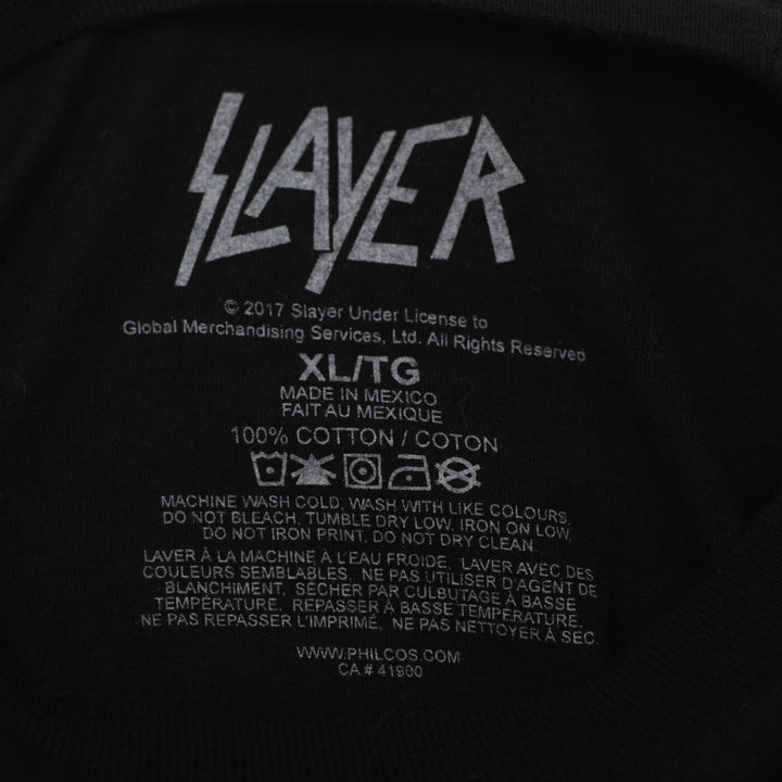 Mens Slayer Graphic Heavy Metal Band T-Shirt Black Size XL