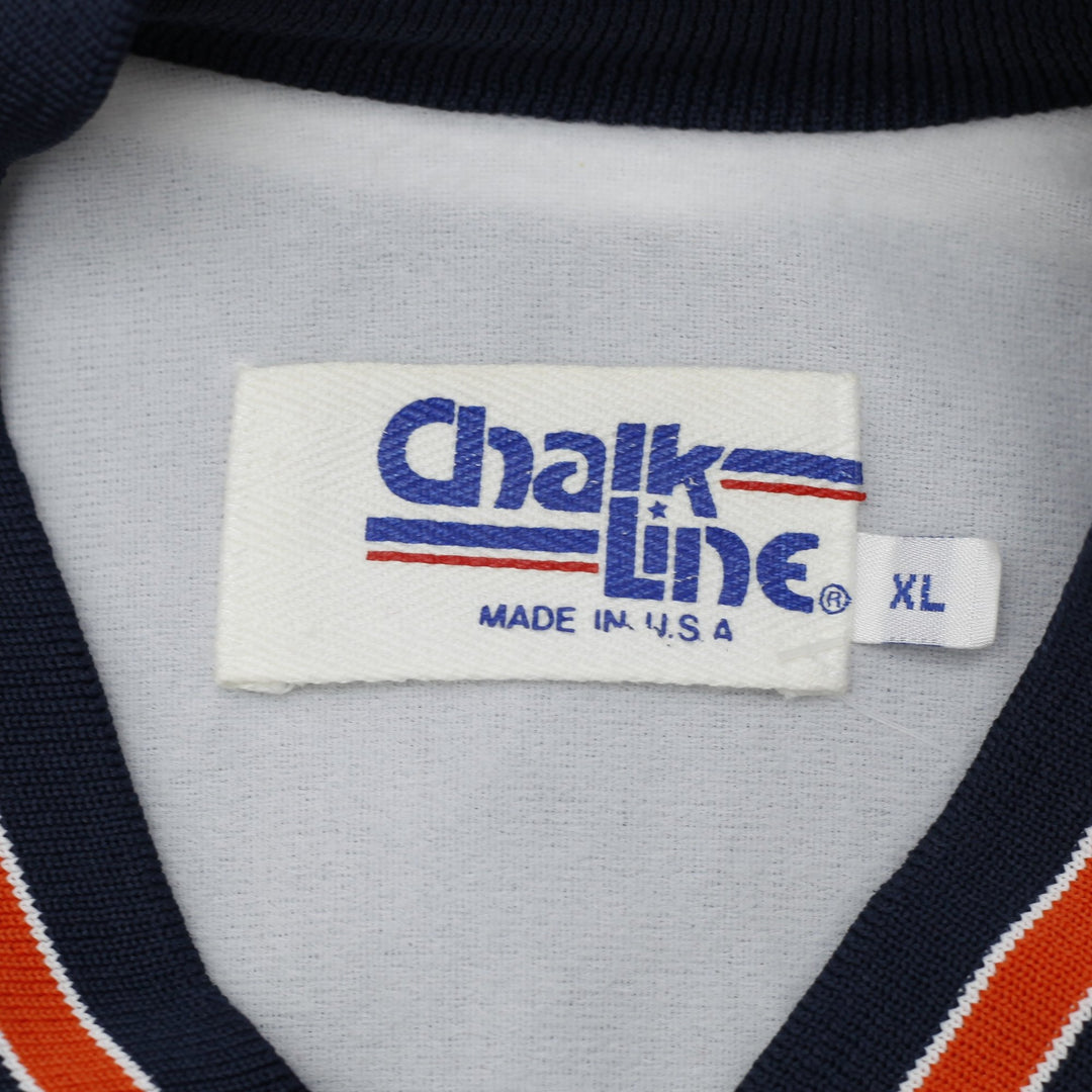 Vintage Chalk Line Chicago Bears Jacket Navy NFL Satin Bomber XL | Migration_Jackets - Back View | Fashion Rerun