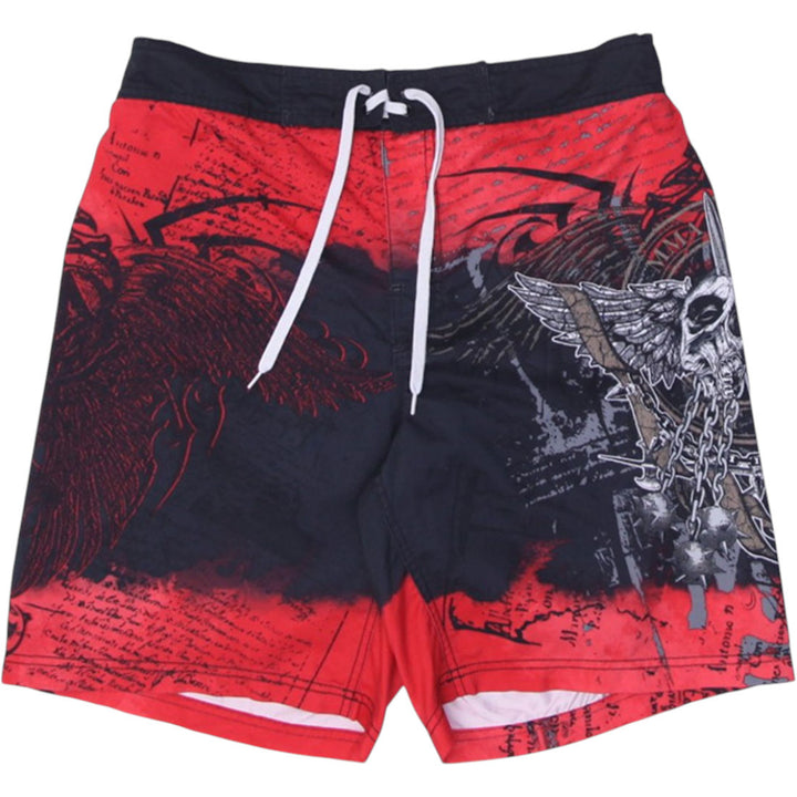 Y2K MensElite MMA Boardshorts Graphic Skull Chains Shorts
