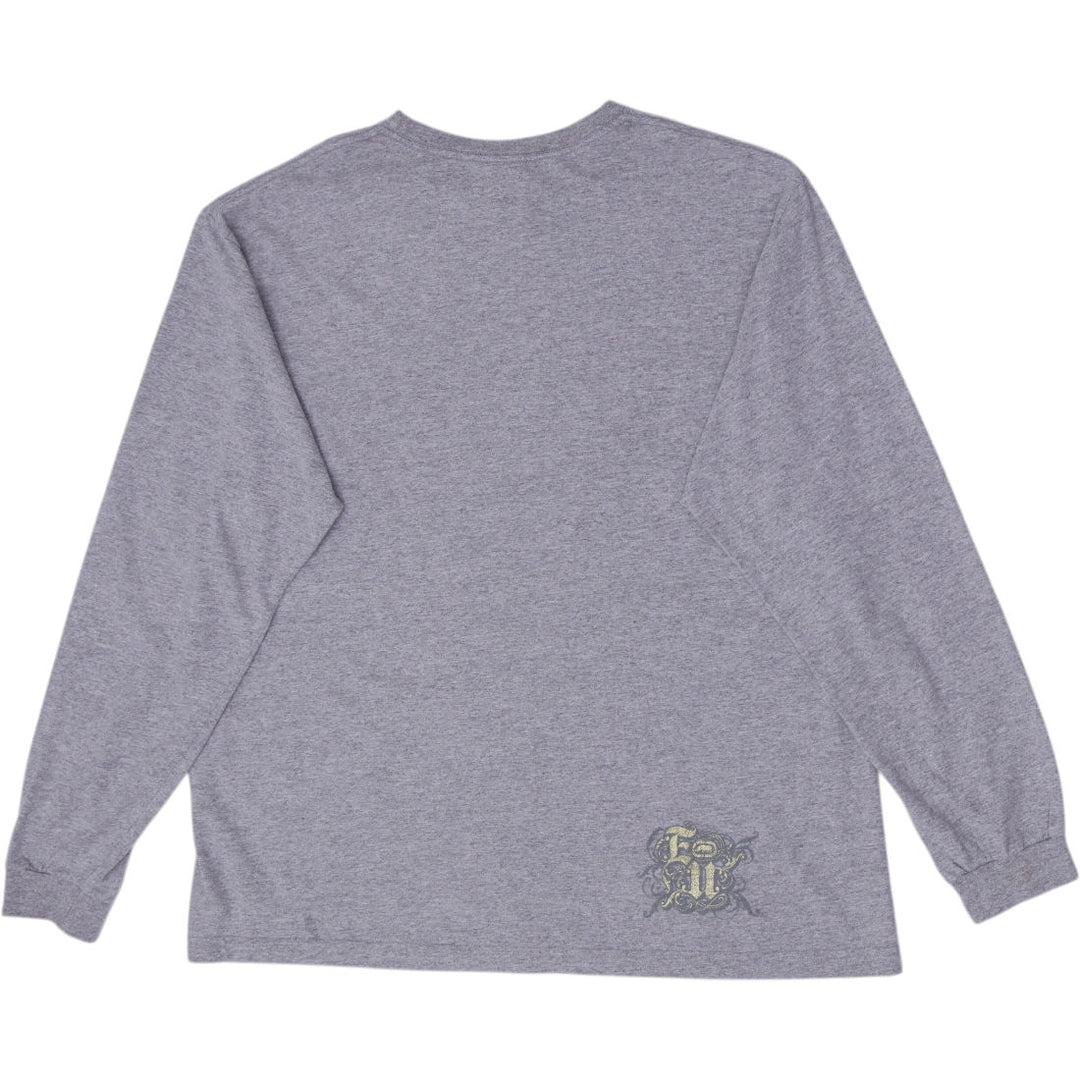 Y2K Mens Ecko Unltd Gray Long Sleeve T-Shirt Size XL