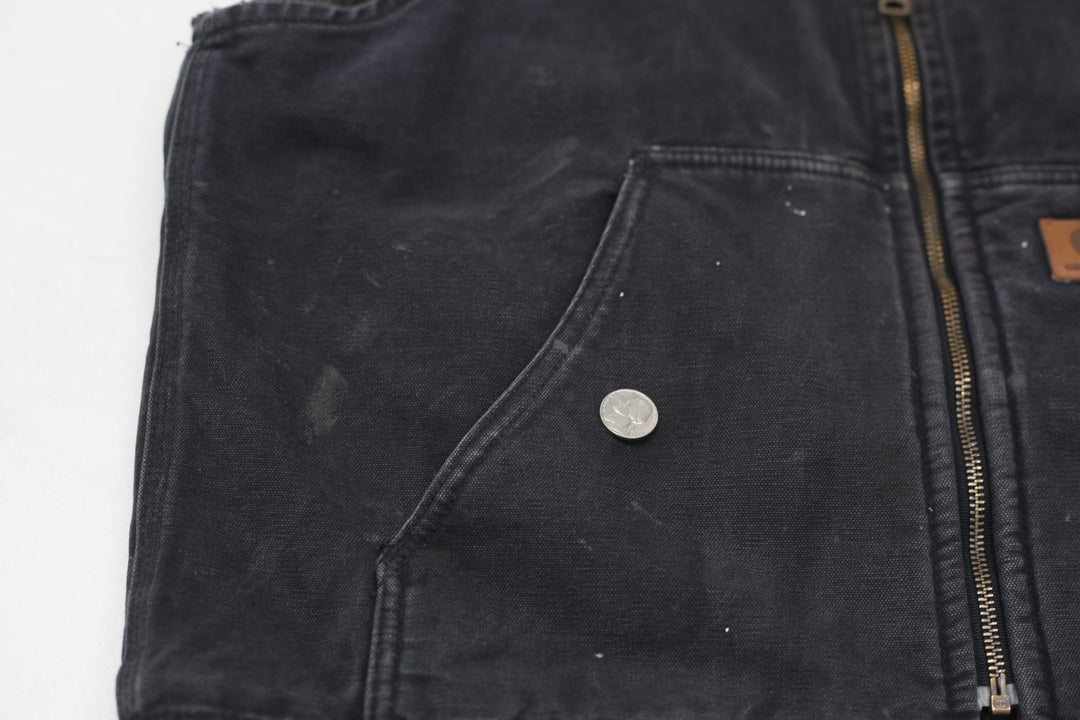 Mens V26 BLK Fleece Lined Carhartt Vest