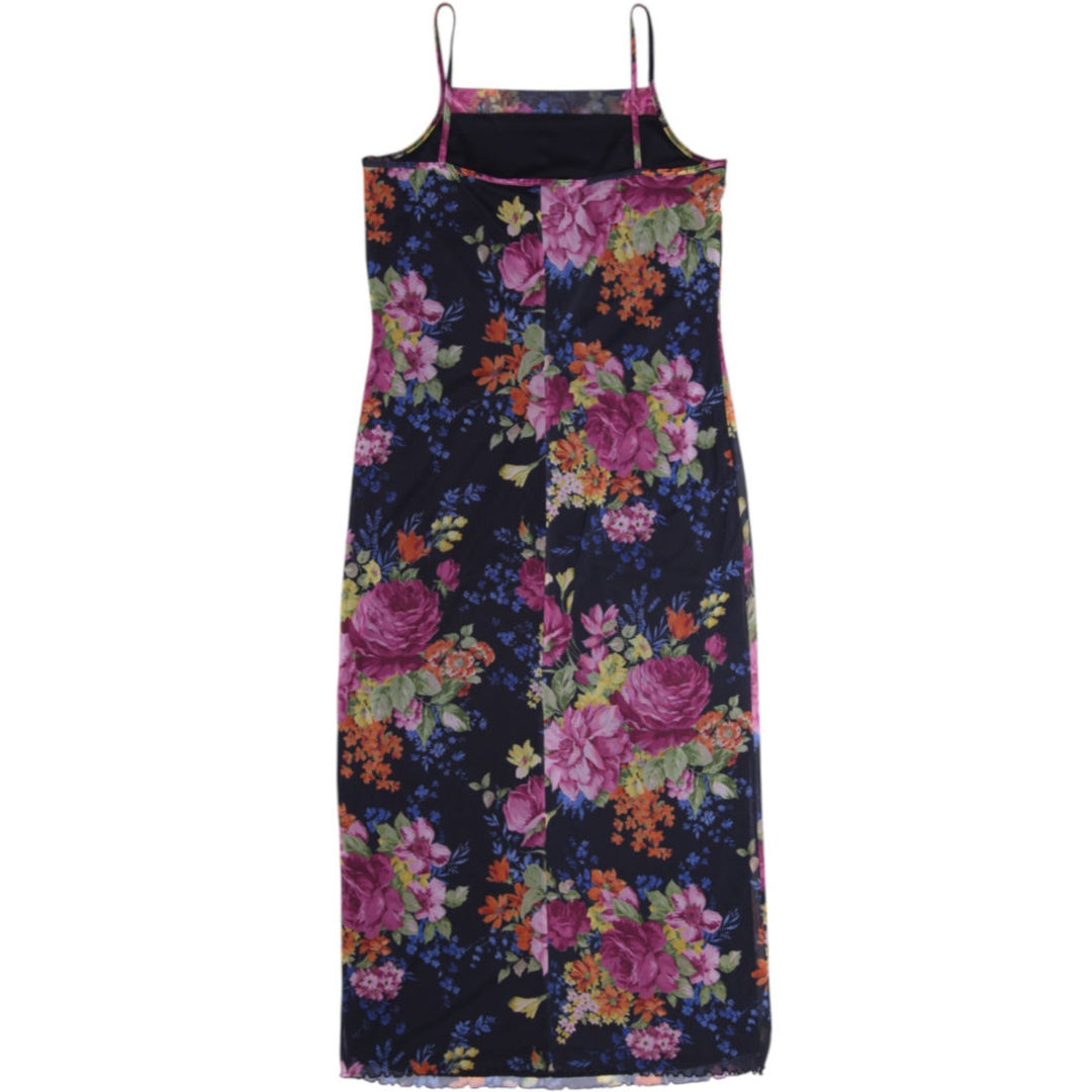 Y2K Ladies Fairweather Floral Printed Mesh Slip Dress Size 12