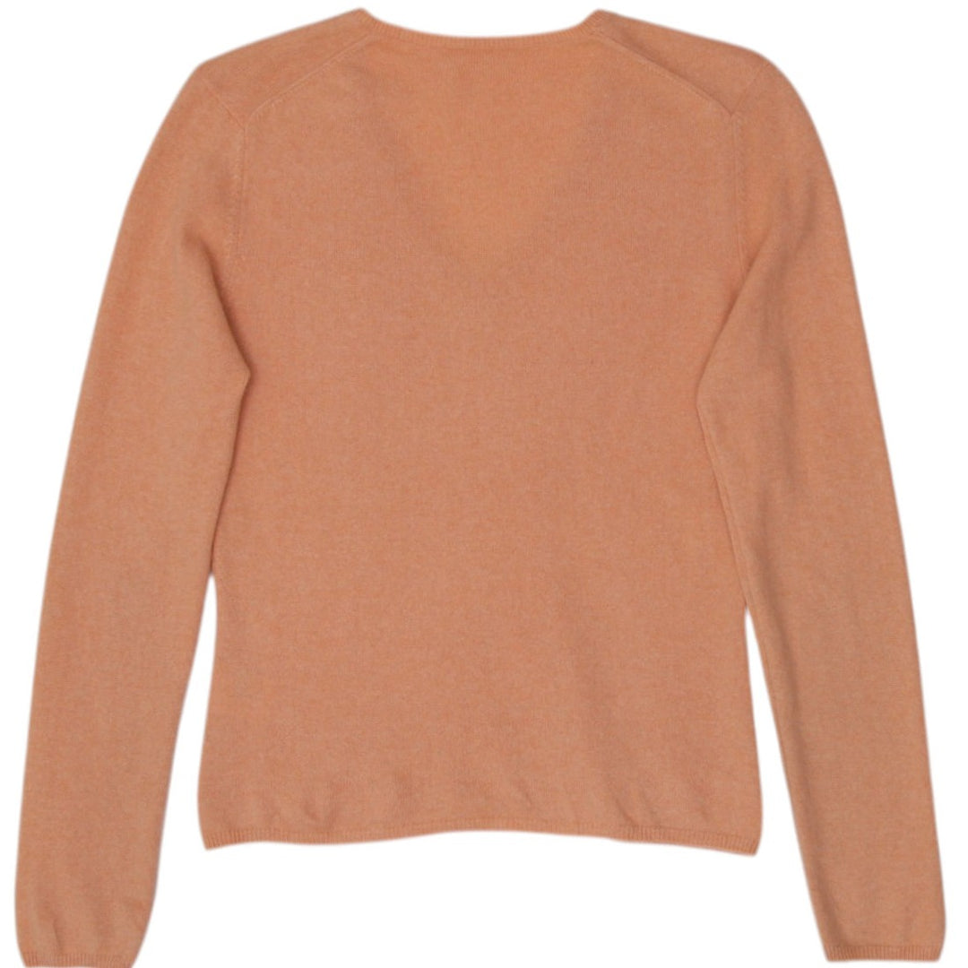Ladies 100% Cashmere V-Neck Long Sleeve Sweater