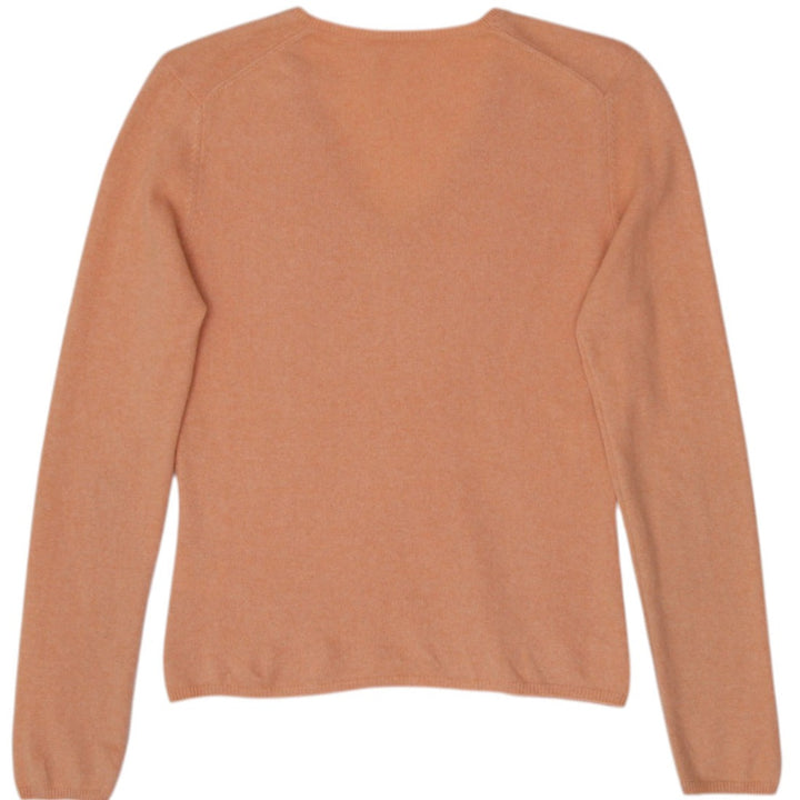 Ladies 100% Cashmere V-Neck Long Sleeve Sweater