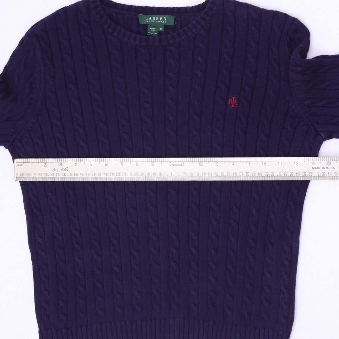 Ladied Ralph Lauren Cable Knit Crewneck Sweater Size M