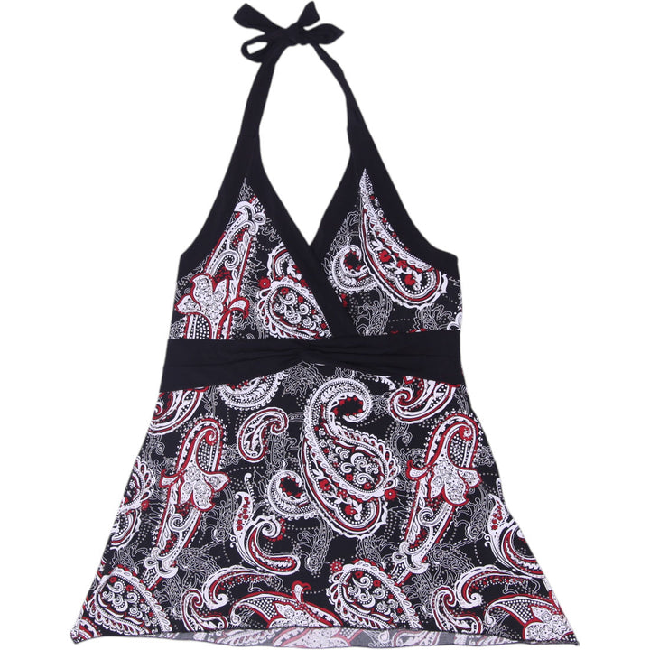 Y2K Ladies La Senza Paisley Babydoll Halter Top Size L