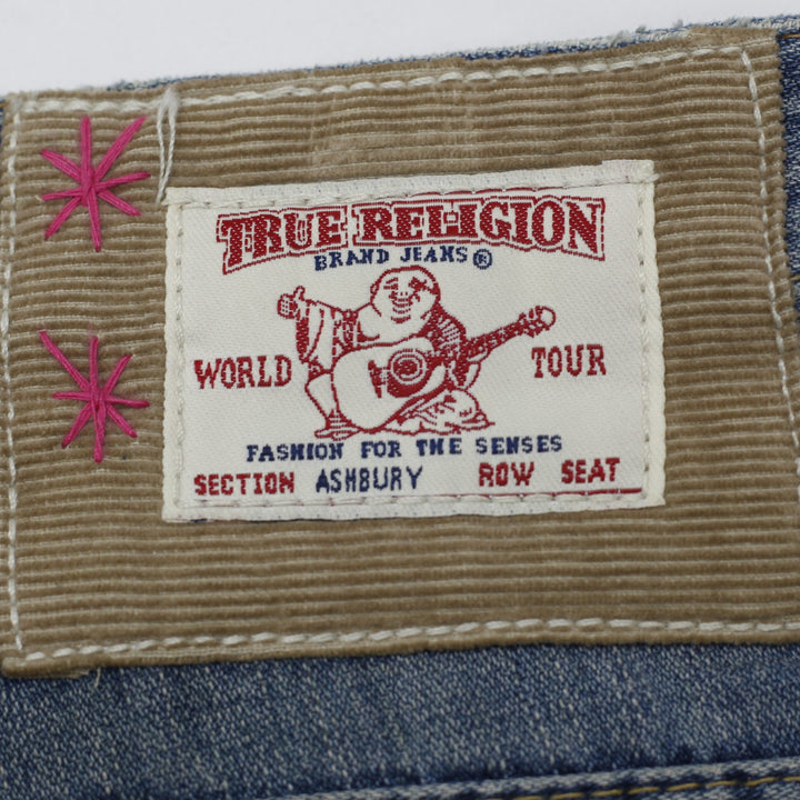 Y2K Ladies True Religion Patchwork Flare Jeans Ashbury Size 27 Made In USA