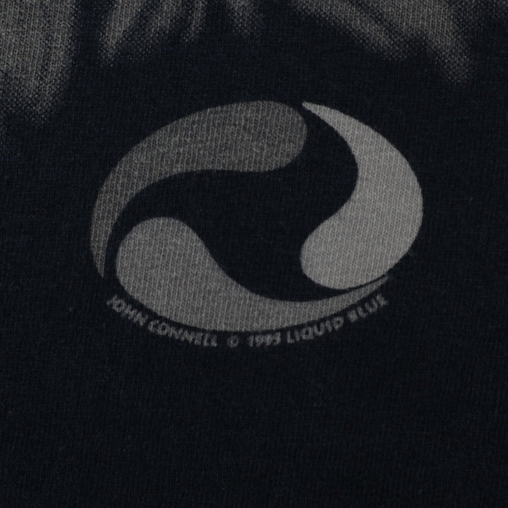 Vintage Mens Liquid Blue T-Shirt Black Wolf Graphic Cotton | Migration_T-Shirts - Alternate View | Fashion Rerun