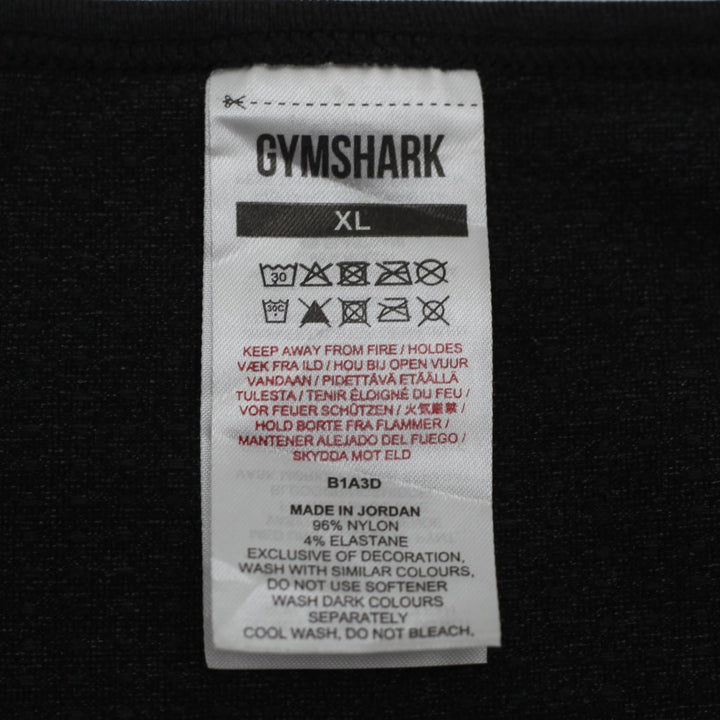Ladies Gymshark Crop Sweater Black Long Sleeve Athletic Wear Size XL