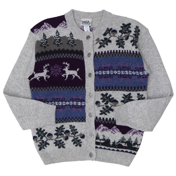 Vintage Northern Reflections Wool Holiday Cardigan Sweater Ladies - Fashion Rerun Vintage Migration_Sweaters
