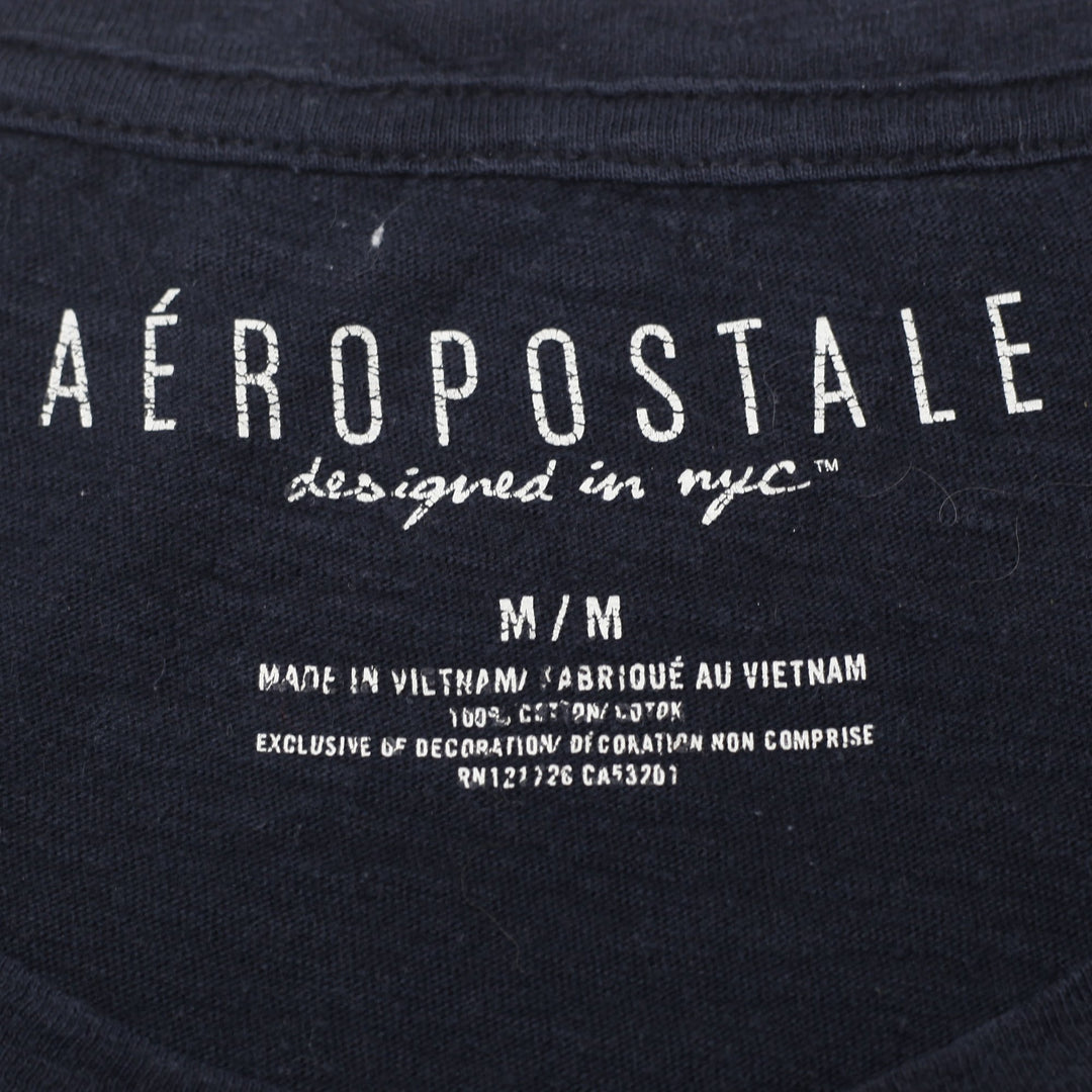 YK Ladies Aeropostale East & West NYC Athletic Graphic Print Short Sleeve Tee M
