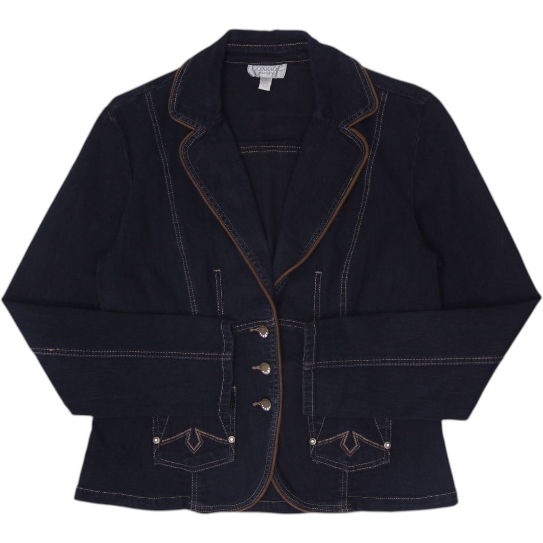 Y2K Ladies Conrad C Weekend Denim Blazer Jacket Size S