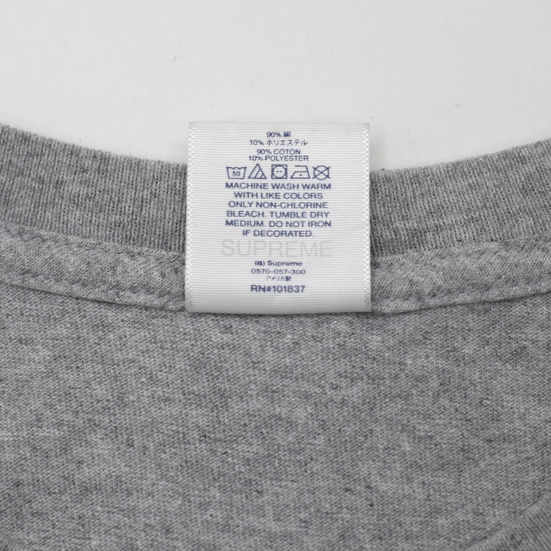 Mens Supreme x IRAK Arc Tee Heather Grey Made in USA Graphic T-Shirt Size Small