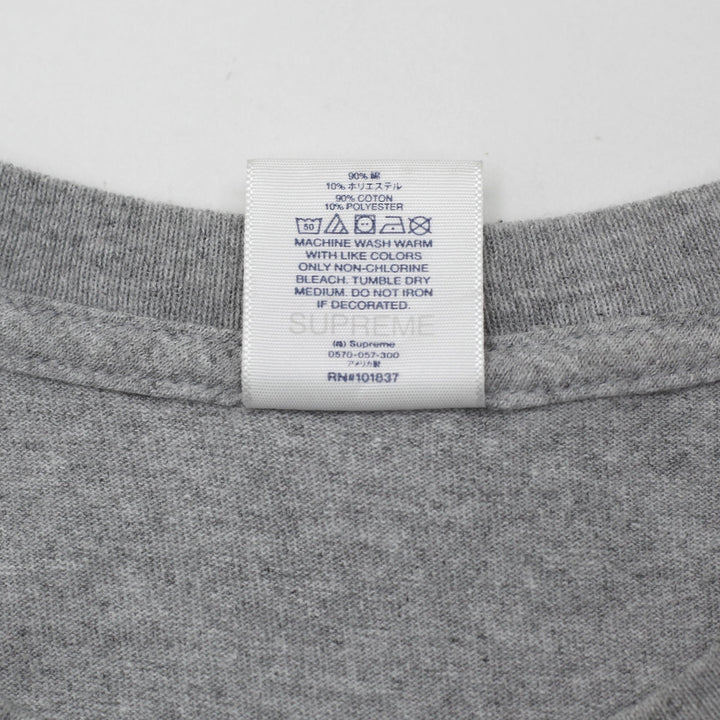 Mens Supreme x IRAK Arc Tee Heather Grey Made in USA Graphic T-Shirt Size Small