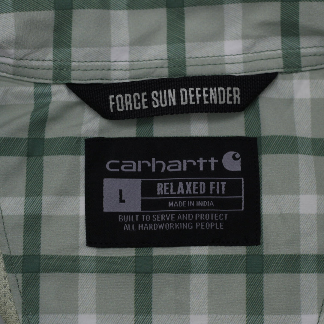 Mens Carhartt Force Sun Defender Relaxed Fit Short Sleeve Shirt