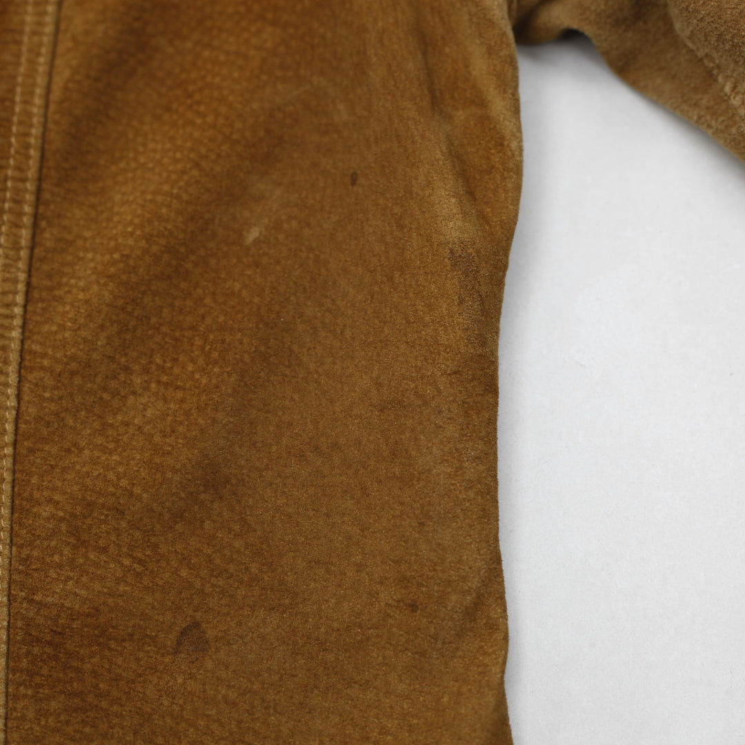 Y2K Ladies Suede Jacket Brown Button Up Long Sleeve Size S | Migration_Jackets - Alternate View | Fashion Rerun