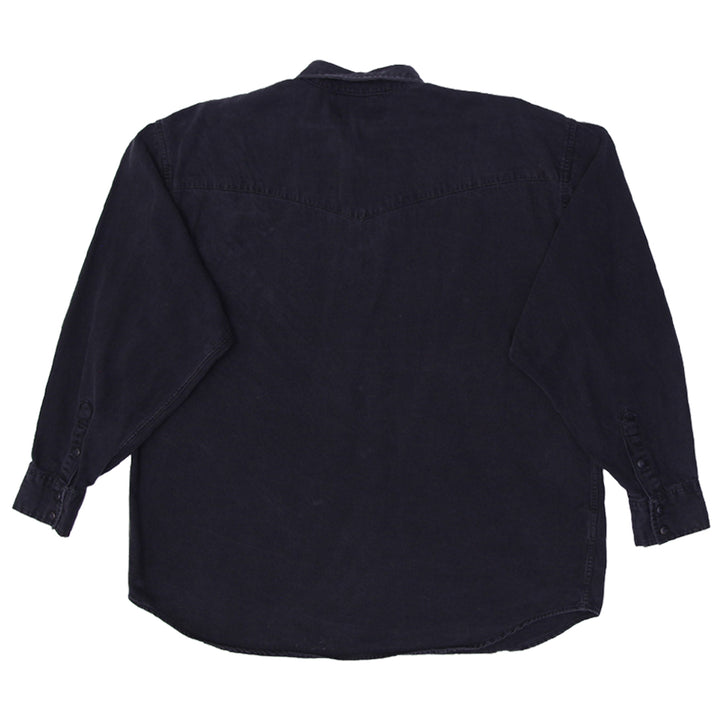 Vintage Lee Black Western Button Long Sleeve Union Made Shirt