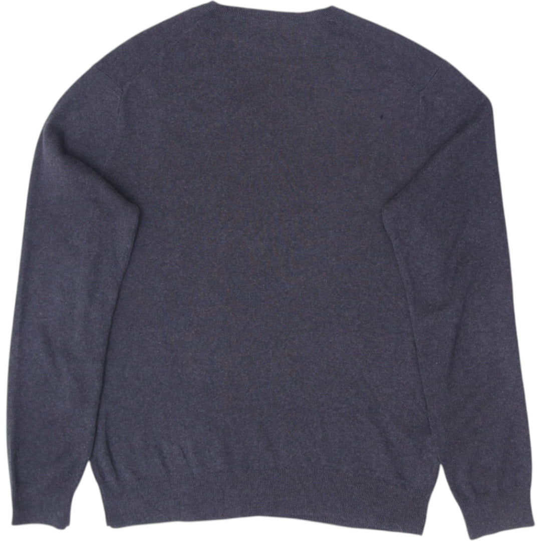 Mens Polo Ralph Lauren Sweater Gray V-Neck Classic Knitwear