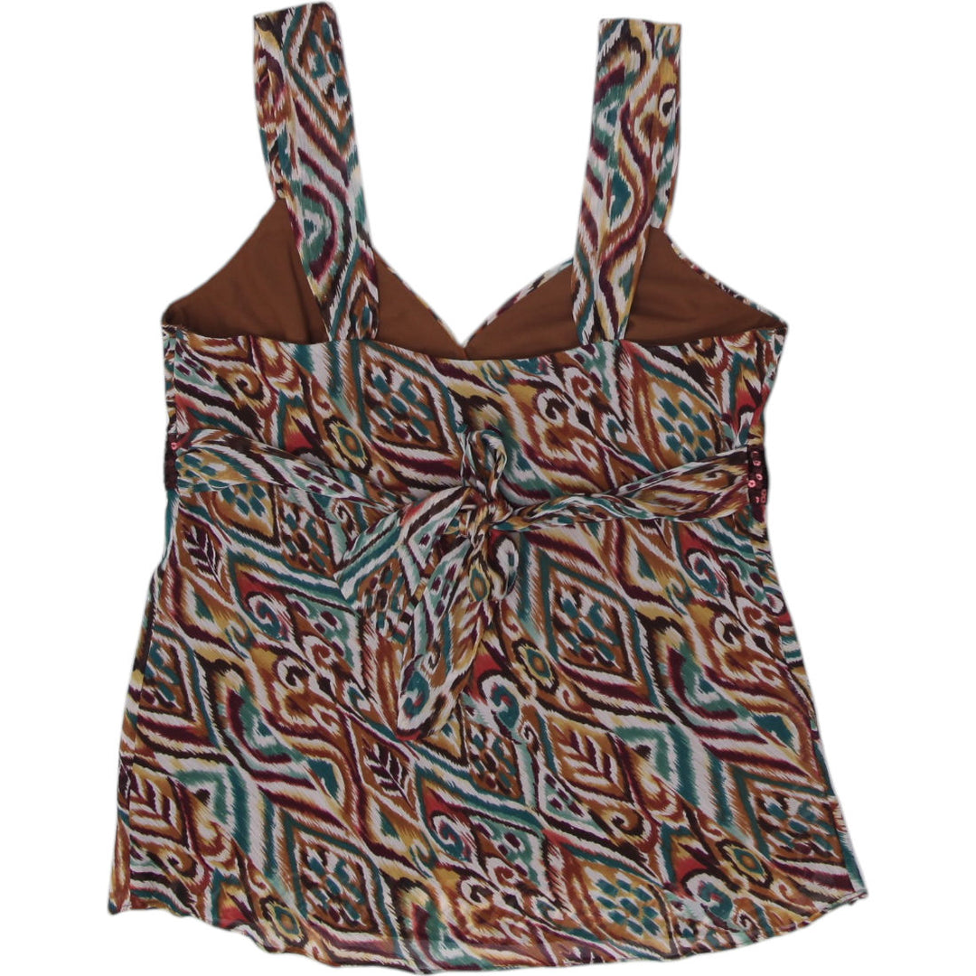 Y2K Ladies Mix It Pattern Sleeveless Top Size L