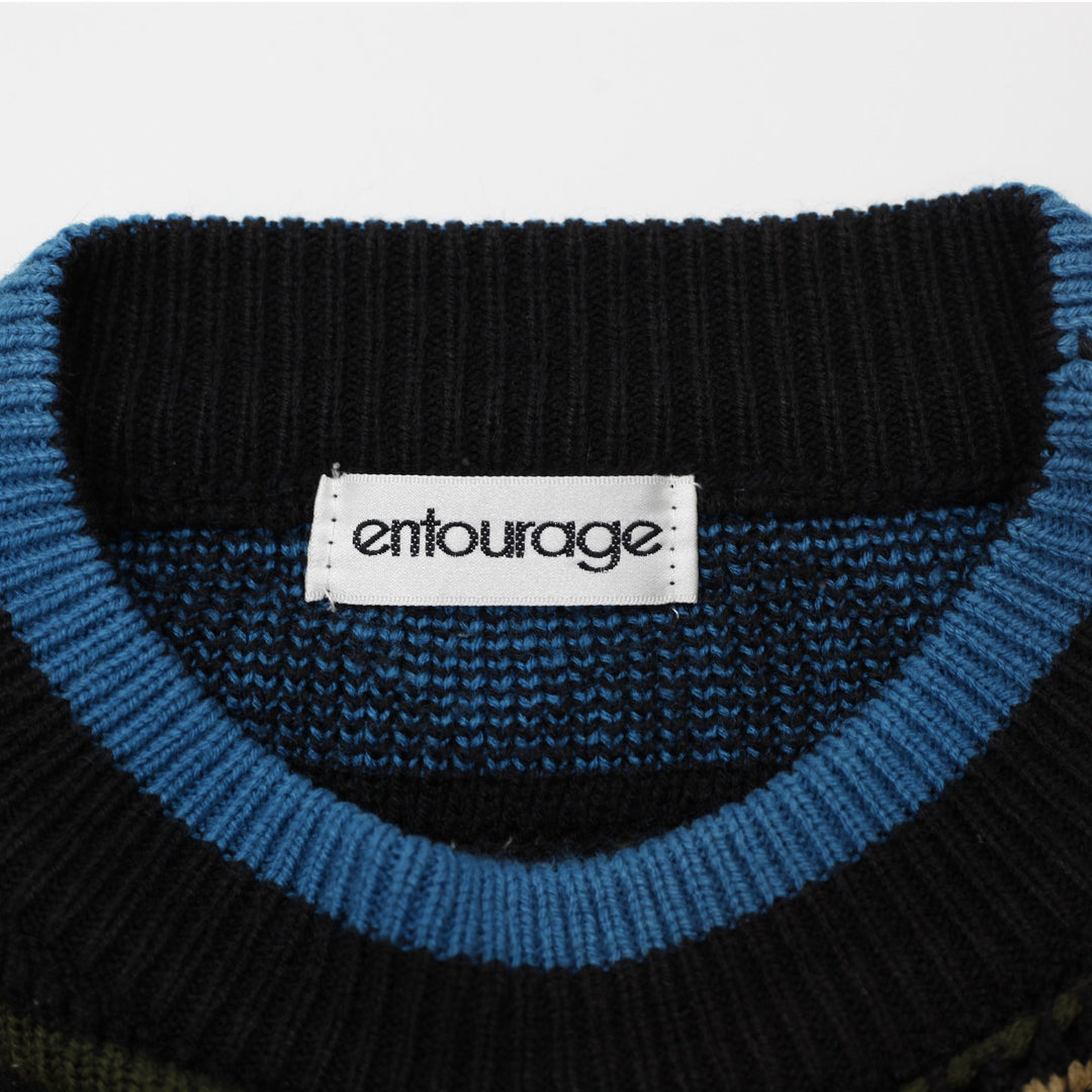 Entourage Graphic Knit Sweater Size L