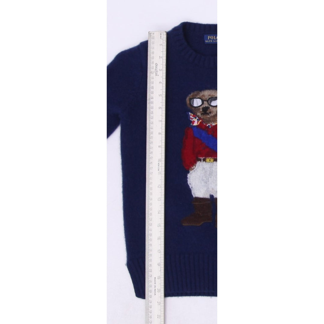 Mens Ralph Lauren Polo Bear Sweater Navy Blue Knit Embroidered Size XS | Migration_Knitwear & Sweaters RL Col | Fashion Rerun