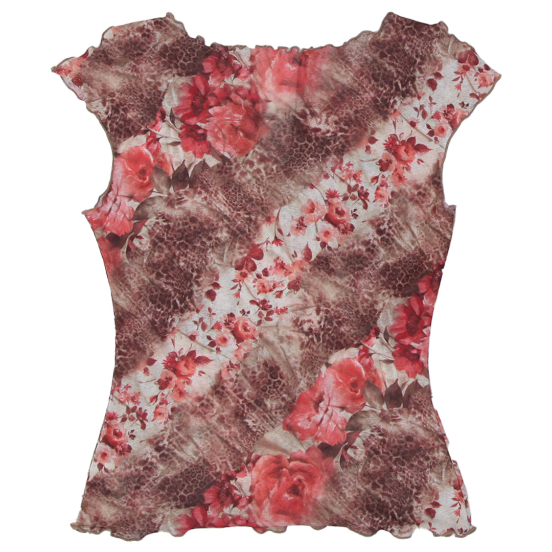 Y2K Ladies  Floral Sleeveless Top