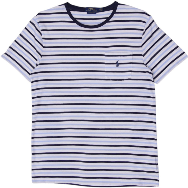 Mens Ralph Lauren Custom Slim Fit Striped Pocket T-Shirt Size M