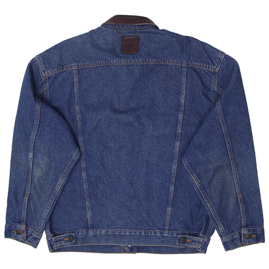 Vintage Marlboro Country Store Leather Collar Denim Jacket - Fashion Rerun Vintage Migration_Jacket