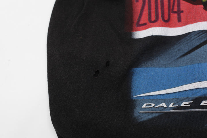 Vintage Dale Earnhardt Jr. AOP Racing T-Shirt Black Chase Authentics XL